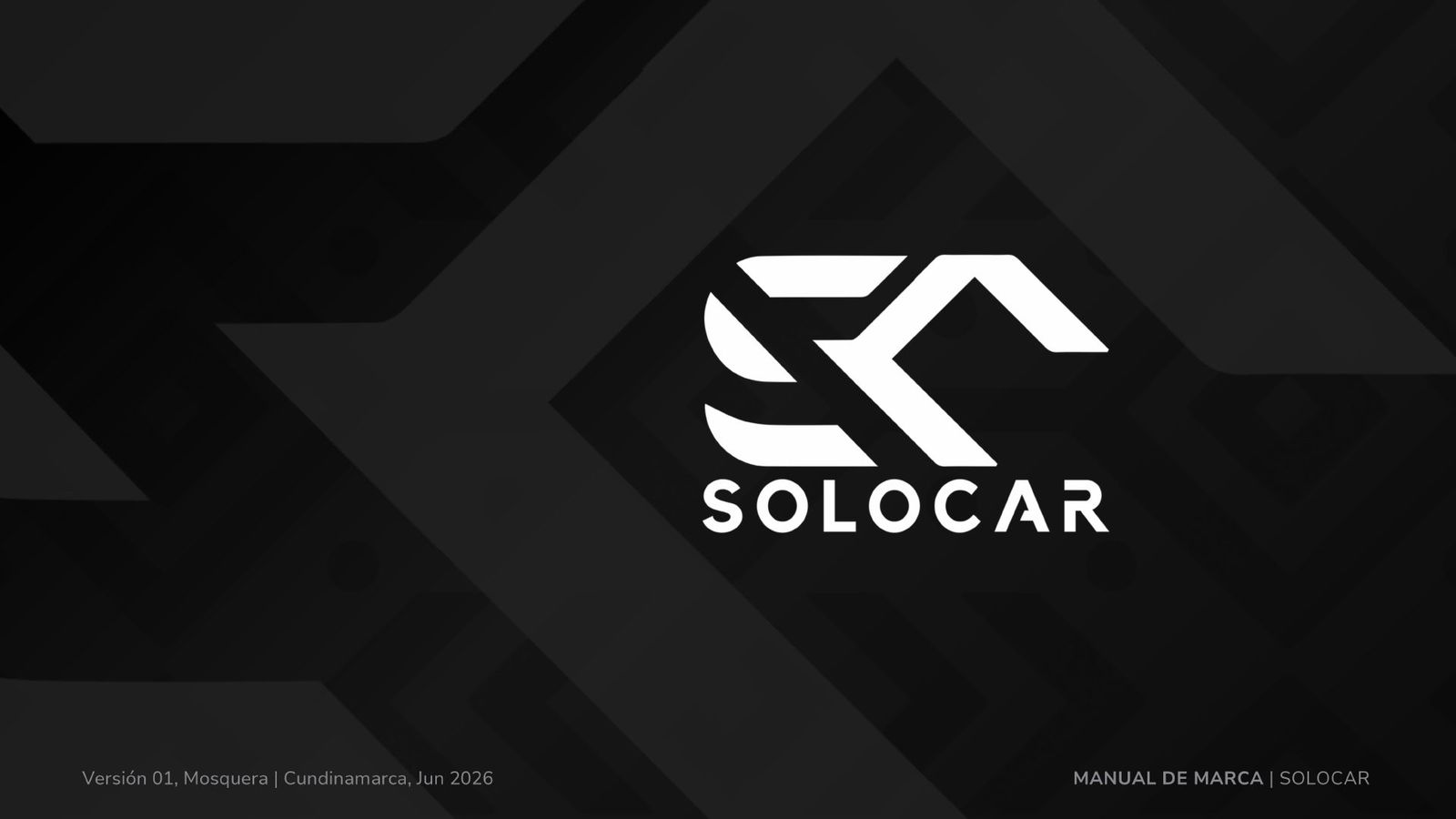 Portada del manual de marca de Solocar